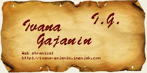 Ivana Gajanin vizit kartica